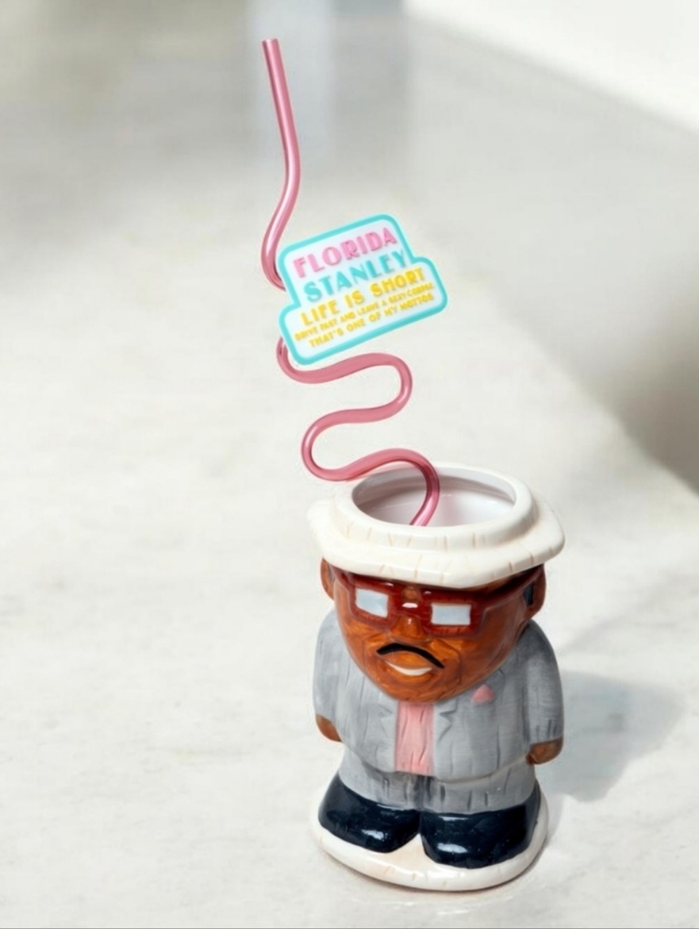 The Office Florida Stanley Tiki Mug & Crazy Straw - Brand New - Culturefly